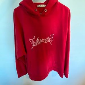 Vetaments Red Sweathsirt With White Print